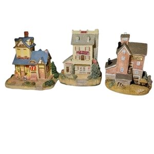 Liberty Falls Americana Collection Bundle of 3 Holiday Houses EUC